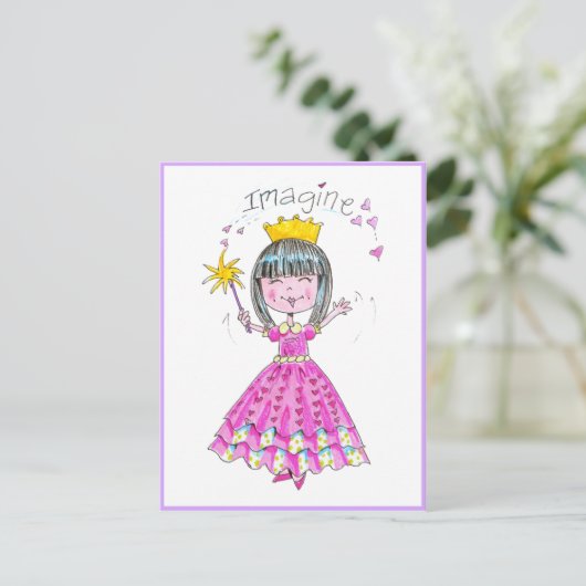 Carte postale chinoise fille (Debout devant)