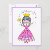 Carte postale chinoise fille (Devant / Derrière)