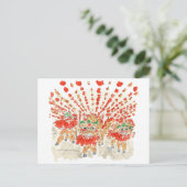 Carte postale chinoise Lion Dance Watercolor (Debout devant)