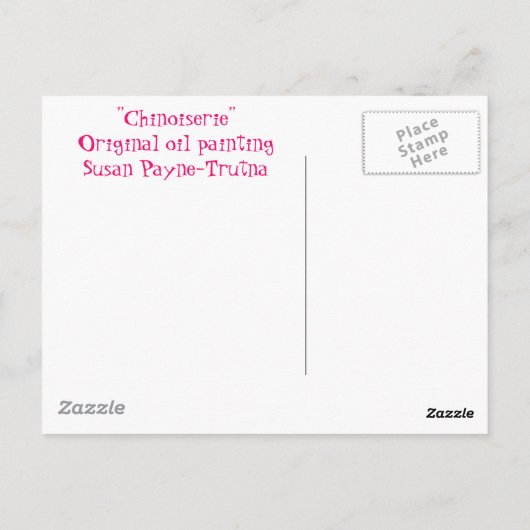 Carte Postale Chinoiserie (Dos)