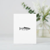 Carte Postale Chinook - Logo King Saumon (noir et blanc) (Debout devant)