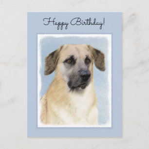 Carte Postale Chinook (Oreilles Laissées) Peinture - Art Chien o