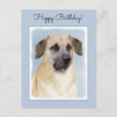 Carte Postale Chinook (Oreilles Laissées) Peinture - Art Chien o (Devant)