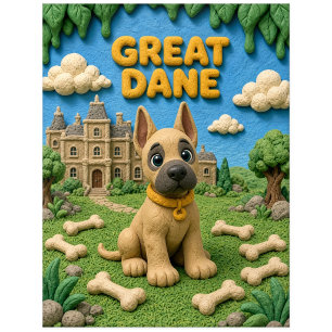 Carte Postale Chiot adorable de Grand Danois, bébé chien