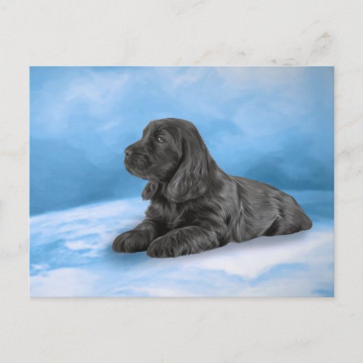 Carte Postale Chiot anglais Cocker Spaniel (Devant)