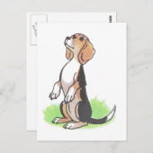 Carte Postale Chiot attendu (Devant / Derrière)