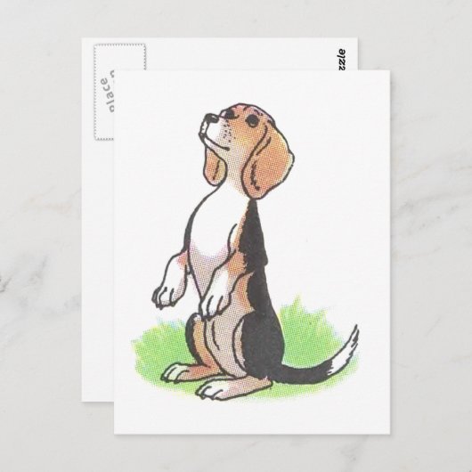 Carte Postale Chiot attendu (Devant / Derrière)