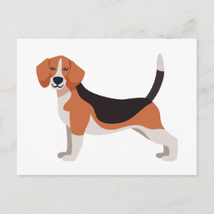 Carte Postale Chiot Beagle Bonjour Merci Amour Tu Me Manques