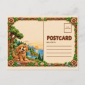 Carte Postale Chiot Border Collie Mignon, Bébé Chien (Dos)