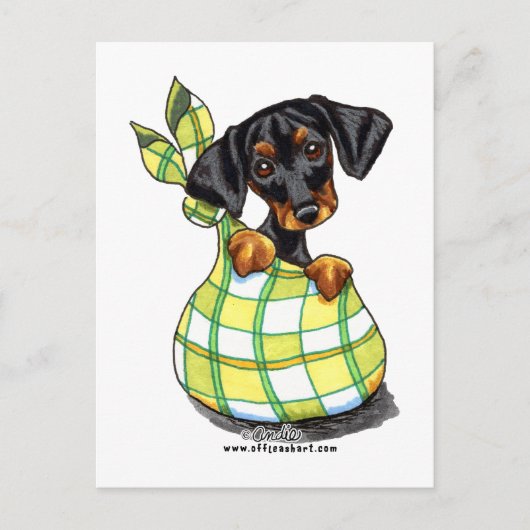 Carte Postale Chiot de sac Doberman Pinscher (Devant)