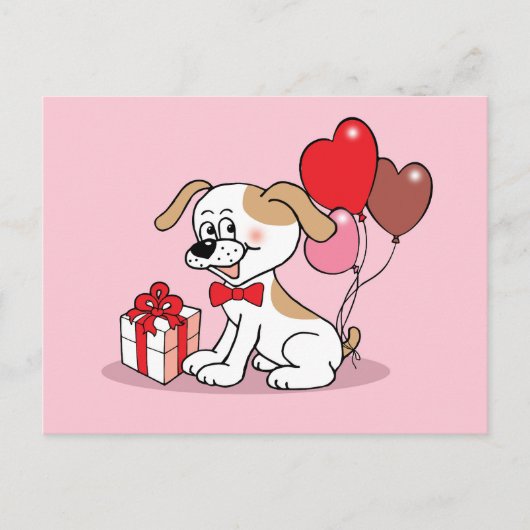 Carte Postale Chiot joyeux (Devant)