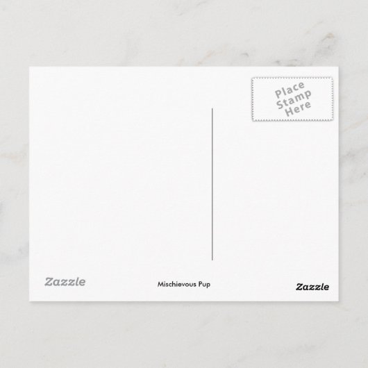 Carte Postale Chiot malfaisant (Dos)