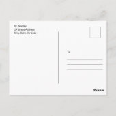 Carte Postale Chiot mignon en Jeans Art (Dos)