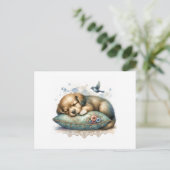 Carte Postale Chiot mignon et reposant (Debout devant)