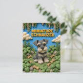 Carte Postale Chiot Schnauzer Nain Mignon, Bébé Chien (Debout devant)