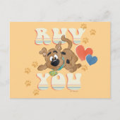 Carte Postale Chiot Scooby-Doo "Ruv You" (Devant)