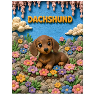 Carte Postale Chiot Teckel Mignon, Bébé Chien
