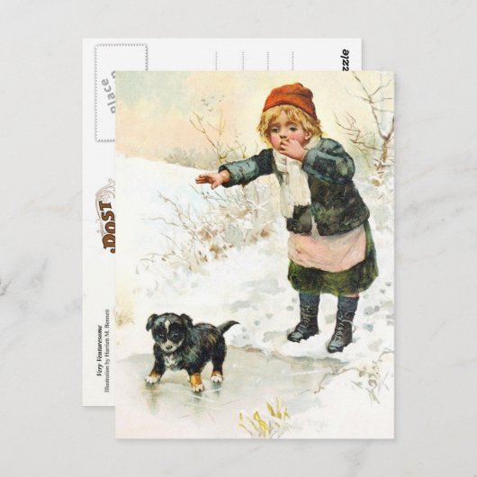 Carte Postale Chiot très venteux (Devant / Derrière)