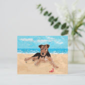 Carte Postale Chiots à la Plage (Debout devant)