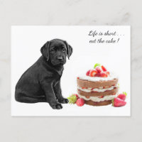 Chiots Black Lab - Anniversaire de Chien - Gâteau 