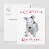 Carte Postale Chiots Bull Terrier (Devant / Derrière)
