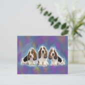 Carte Postale Chiots de Basset Hound (Debout devant)
