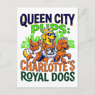 Carte Postale Chiots de la Reine Ville Chiens Royaux de Charlott