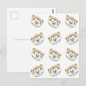 Carte Postale Chiots Spitz Nain (Devant / Derrière)