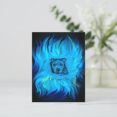 Carte Postale Chiots Staffy Bleu (Debout devant)