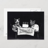 Carte postale Chiots vintages et chatons (Devant / Derrière)