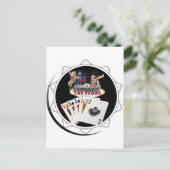 Carte Postale Chip Black Poker Affiche de bienvenue (Debout devant)