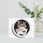 Carte Postale Chip Black Poker Affiche de bienvenue (Debout devant)