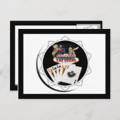 Carte Postale Chip Black Poker Affiche de bienvenue (Devant / Derrière)