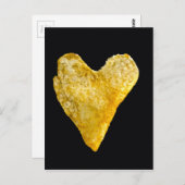 Carte Postale Chip de pomme de terre en forme de coeur (Devant / Derrière)