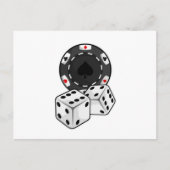 Carte Postale Chip & Dice pour Poker (Devant)