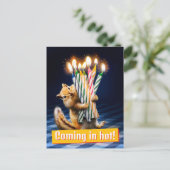 Carte Postale Chipmunk Birthday Candles (Debout devant)