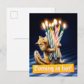 Carte Postale Chipmunk Birthday Candles (Devant / Derrière)
