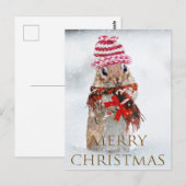 Carte Postale Chipmunk de Noël (Devant / Derrière)
