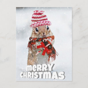 Carte Postale Chipmunk de Noël