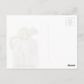 Carte Postale Chipmunk sur un poteau de clôture (Dos)