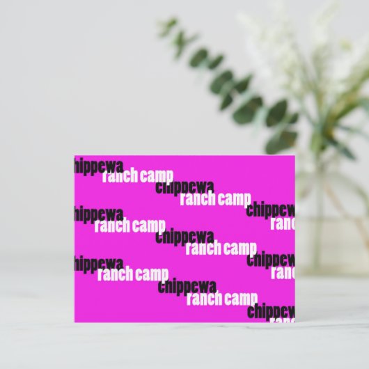 Carte Postale Chippewa (rose) (Debout devant)