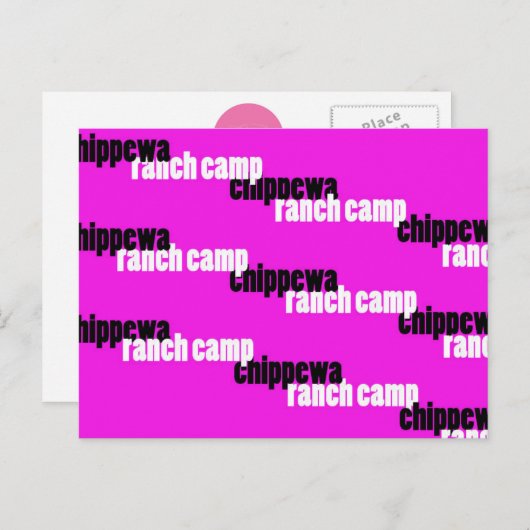 Carte Postale Chippewa (rose) (Devant / Derrière)