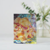 Carte Postale chips junk journal Mixed Media Collage (Debout devant)