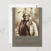 Carte Postale Chiricahua Apache Leader Indien Geronimo Portrait (Devant / Derrière)