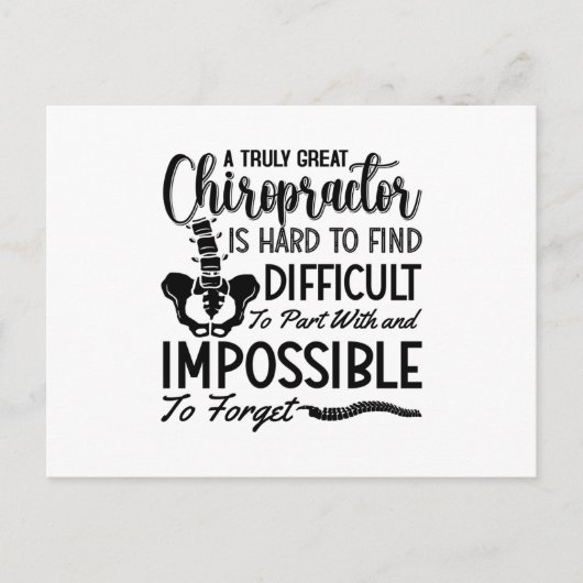 Carte Postale Chiropractic Chiro Spine Truly Great Chiropractor (Devant)