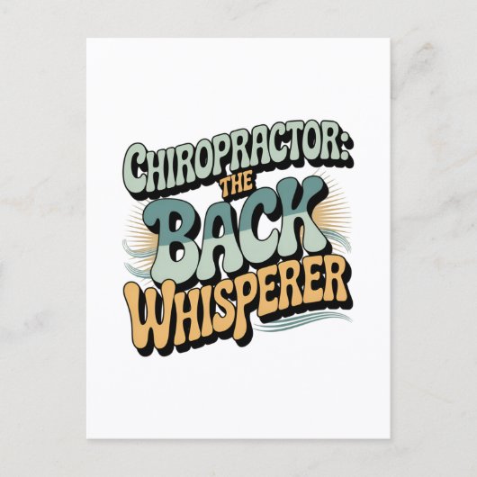 Carte Postale Chiropractor Back Whisperer Gift Idea (Devant)