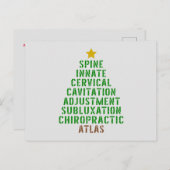 Carte Postale Chiropratique Noël, Chiropratique (Devant / Derrière)