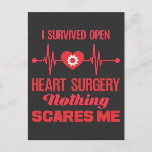 Carte Postale Chirurgie à cœur ouvert Survivant Prompt rétabliss (Devant)