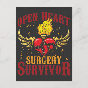 Carte Postale Chirurgie cardiaque ouverte Survivor Bypass maladi