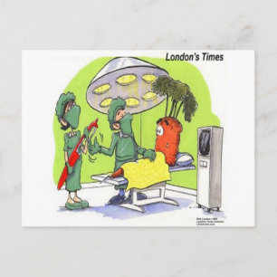 Carte Postale Chirurgie de la carotte Bande dessinée médicale dr